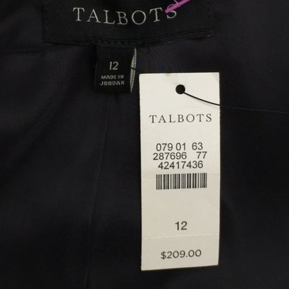 Talbots Tailored Suit Coat Blazer Size 12 - Picture 3 of 11
